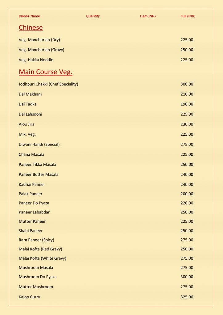 Jeenmount Restaurant Menu Page 4